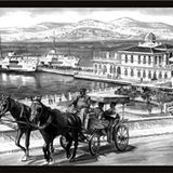 M3 Decorium Tarihi Yarım Ada Vapur İskelesi ve Fayton Poster Tablo