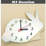 M3 Decorium Tavşan Dekoratif Ayna Saat