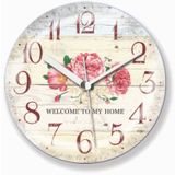 M3 Decorium Welcome To My Home Pembe Güllü Mıknatıslı Saat