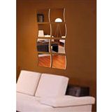 M3 Decorium Windows Pencereler Kare Kare Dalgalı Dekoratif Boy Banyo Ayna