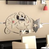 M3 Decorium Zambak Çiçek Dekoratif Duvar Dolap Süs Aynası