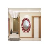 M3Decorium 103Cm İşlemeli Desenli Büyük Kapı Yanı Salon Rustik Boy Aynası