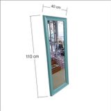 M3Decorium 110Cm Boy Turkuaz Mavi Çerçeve Boy Koridor Soyunma Kabini Aynası