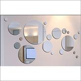 M3DECORIUM 19 Parça Daireler Formunda Hazırlanmış Dekoratif Ayna