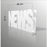 M3Decorium 40X25Cm Beyaz News Yazılı Gazetelik Broşürlük İnsörtlük Dergilik