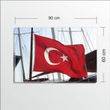 M3Decorium 60 Cm x 90 Cm Türk Bayrağı Kanvas Tablo