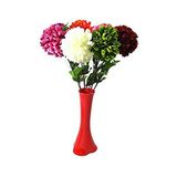M3DECORIUM 7 Renk Ortanca Kırılmaz 40 cm Kırmızı Vazo