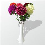 M3DECORIUM 7 Renk Ortanca ve Kırılmaz 40 cm Beyaz Vazo