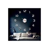 M3DECORİUM Bağımsız Parçalı Rakkamlı Harf Duvarda Kabartma Altın Gümüş Renk Büyük Dıy Clock Ev Ofis Duvar Saati 3D Aynalı Yapışkanlı Sessiz Akar Mekanizma Modern Salon Dekorasyonu Hediyelik Çeyizlik