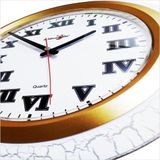 M3Decorium Büyük 35 Cm Çatlatma Beyaz Çerçeve Roma Rakkamlı Akrilik Bombe Camlı Sessiz Çalışan Duvar Saati