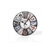 M3Decorium Büyük 35 Cm Yuvarlak Dart Hedef Tahtası Desenli Sessiz Saniye Bombe Camlı Ev Ofis Okul Duvar Saati