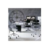 M3Decorium Büyük Dev 120 Cm Çapında Siyah Roma Rakkamlı Mdf Duvar Saati