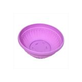 M3DECORİUM Büyük Geniş Mor Lila 33 cm Çapında Yuvarlak 10 cm Derin Tahliye Delikli Tabaklı Salon Balkon Aranjman Saksısı Kaktüs Sukulent Çiçek Saksıları Modern Dekoratif Bahçe Saksı