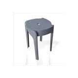 M3Decorium Büyük Geniş Uzun Sağlam Sert Plastik Kırılmaz Hafif 45 Cm Banyo Balkon Bahçe Oturak Tabure Sandalye
