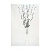 M3Decorium Desenli Beyaz 10 Adet Siyah Dal 60cm Vazo