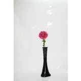 M3Decorium Desenli Siyah Mor Ortanca 60cm Vazo