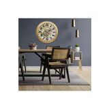 M3Decorium Dev Büyük 80Cm Hareketli Çarklı Mekanizmalı Mekanik Salon Yemek Oturma Odası Resepsiyon Duvar Saati