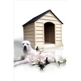 M3DECORİUM Dev Büyük Yüksek Geniş 100x95cm Isı Yalıtımlı Havalandırmalı Köpek Kulübesi Evi Yuvası Kümesi Kafesi