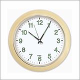 M3Decorium Krem Çerçeve Fosforlu Gece Yanan Parlayan Duvar Saati 30 cm