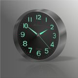 M3Decorium Metalik Çerçeveli Gece Görünen Işıldayan Fosforlu Duvar Saati