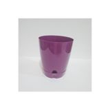 M3DECORİUM Modern Plastik Tabaklı 20 cm Saksı Çapı Yuvarlak Çiçek Saksısı Drenaj Tahliye Delikli Ev Salon Ofis Balkon Kaktüs Sukulent Canlı Yapay Çiçeklik Saksıları Dekoratif Bahçe Saksıı
