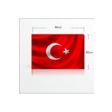 M3Decorium Ofis Okul Karakol Duvarı İçin 60 x 90 Cm Türk Bayrağı Kanvas Tablo