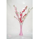 M3Decorium Pembe İşlemeli Bahar Dalları 40cm Vazo