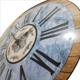 M3Decorium Romen Rakkam Ev Ofis Okul Kreş Dershane Lambri Parke Uyumlu 35 Cm Bombe Ön Camlı Sessiz Duvar Saati