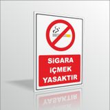 M3decorium Sigara Içmek Yasaktır Içilmez Uyarı Ve Ikaz Levhası 18x24cm 3mm