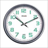 M3Decorium Silver Frame Gümüş Metal Çerçeve 28 Cm Fosforlu Phosphorous Duvar Saati