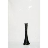 M3Decorium Siyah İşlemeli Delikli Desenli Uzun 60cm Vazo