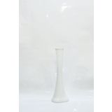 M3Decorium Uzun Beyaz Delikli Desenli Köşesu 60cm Vazo