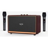 M408 Premium Mikrofonlu 100W Retro Nostalji Bluetooth Hoparlör - Kahverengi