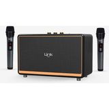 M408 Premium Mikrofonlu 100W Retro Nostalji Bluetooth Hoparlör - Siyah
