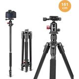 M6 Profesyonel Alüminyum Alaşım Taşıma Çantası Hediyeli 161 CM Dslr Tripod 12KG Taşıma Kapasiteli