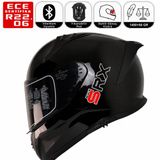 M801 Snake Srx Siyah Motosiklet Kaskı Spoiler Mod Güneş Vizörlü Full Face Kask