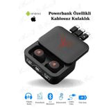 M88 Plus Powerbank Özellikli Göstergeli Hd Mikrofon Kablosuz Bluetooth Kulaklık