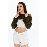 MA ananas Kadın Haki Ajurlu Bolero