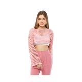 MA ananas Kadın Pembe Ajurlu Bolero