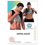 MA GROUP Sauna Sıyah Termal Atlet Yağ Yakımınıza Yardımcı Polymer Kumaş Korse Etkili Siyah Renk