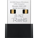 MA14N | AX300 Mbps USB Wi‑fi 6 Adaptör | Kolay Kurulum | Windows & Linux Uyumlu | Tak‑çalıştır - 0 - Siyah - Option-1