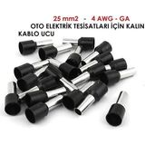 Maasco 25 mm (4 Awg) Izoleli Kablo Yüksüğü (50 Adet)