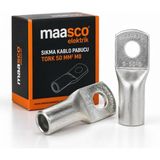 Maasco (3 Adet) S-50-M8 Sıkmalı Bakır (Kalay Kaplı) Pabuç M8