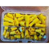 Maasco 65 Parça Tam Izoleli Dışı ve Erkek Terminal Seti Kablo Pabucu Sarı (4-6 Mm2)