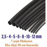 Maasco Isıyla Daralan Makaron Kablo Seti (7 Çeşit Herbiri 50 cm ) Kablo 7-Cesit-Makaron-Set 7 Çeşit
