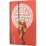 mabbels avatar aang spiralli not defteri kırmızı 80 yaprak çizgili 17x24cm dft-388616 - Karışık