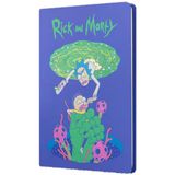 Mabbels DFT-388081 Sert Kapak Rick and Morty Mor 80 Yaprak 15x21 cm Butik Defter