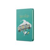 Mabbels DFT-388364 Rick and Morty Sert Kapak Lastikli Turkuaz 80 Yaprak Çizgisiz 9x14 cm Mini Not Defteri