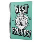 Mabbels DFT-388593 Tom and Jerry Best Friends Yeşil 80 Yaprak 17x24 cm Spiralli Defter