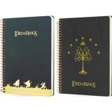 Mabbels Lord Of The Rings (YÜZÜKLERİN EFENDİSİ) Siyah Ve Yeşil Butik Defter 96 Yaprak Çizgili 17x24 - 2 Adet